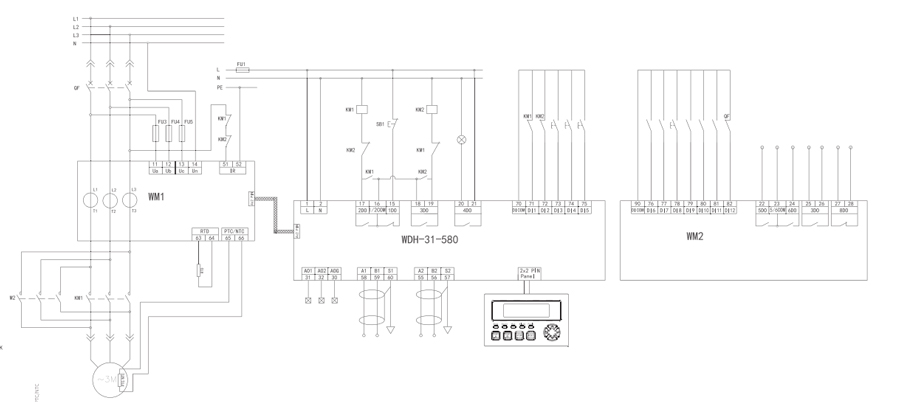 WDH-31-580 Motor Protection Controller Typical Wiring 2