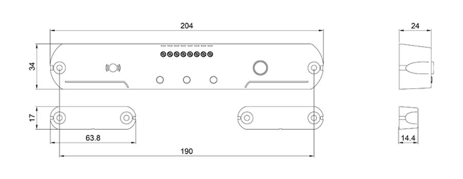 Integrated Fireproof Door Monitoring Module Dimension